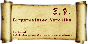 Burgermeister Veronika névjegykártya